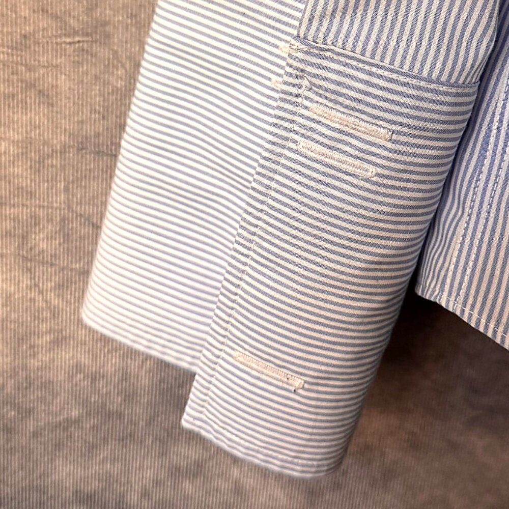 Charles Tyrwhitt Blue Stripe Shirt – Extra Slim Fit – French Cuff – 16 / 41 - Picture 3 of 4